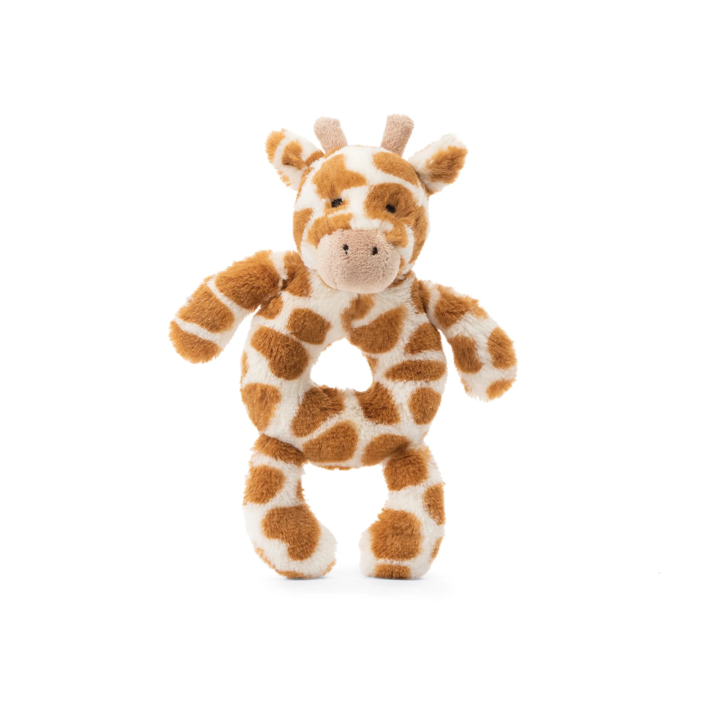 Cozy and gentle Jellycat attention to detailBashful Giraffe Ring Rattle By Jellycat