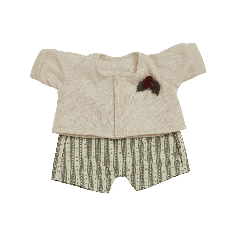 Colorful and vibrant plush creationsColorful and vibrant plush creationsDinkum Dolls Cardigan + Romper Holiday Set