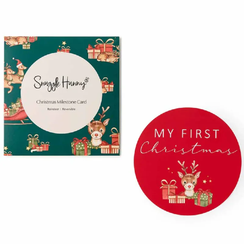 Huggable and cozy plush toysHuggable and cozy plush toysSnuggle Hunny Milestone Cards - Christmas Reindeer Single Card