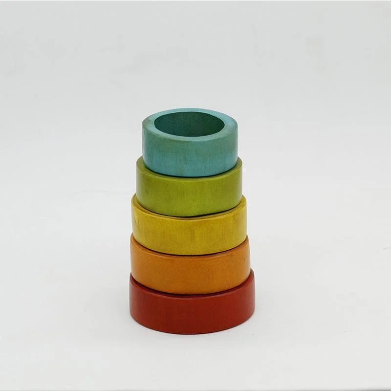 enchanting and magical wooden toys that spark the imagination                   Bamboo Stacking Rings