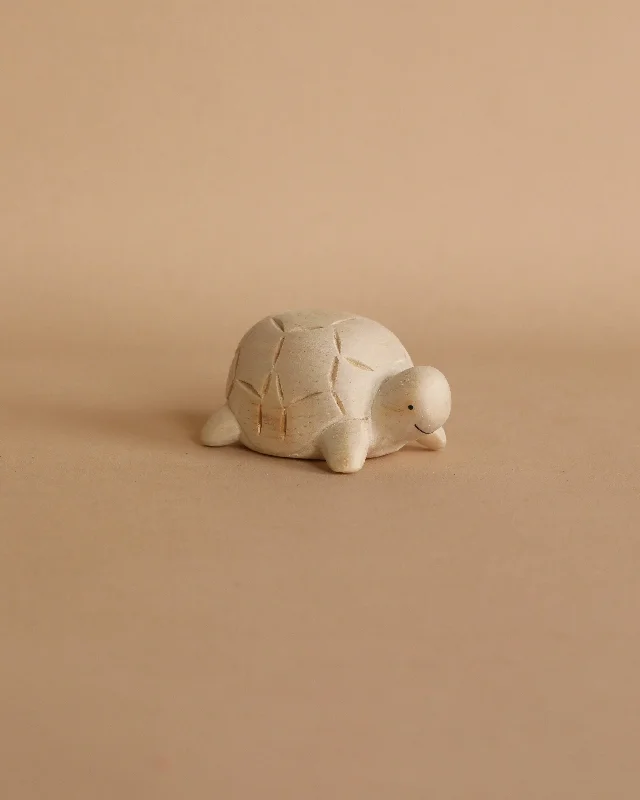 delightful wooden toys for children                   Handmade Tiny Wooden Forest Animals - Turtle