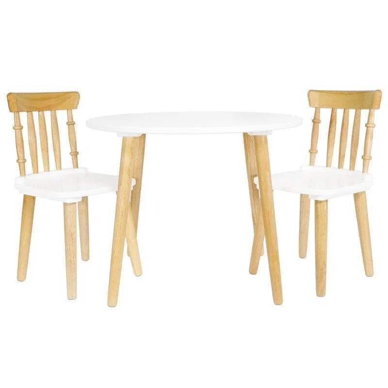 eco-conscious and sustainable wooden toys for children                   Honeybake Spindle Table and 2 Chairs