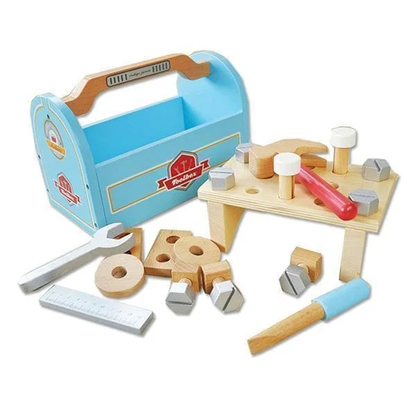 sturdy construction wooden toys                   Little Carpenters Wooden Toolbox