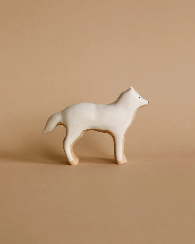eco-friendly and safe wooden toys                   Handmade Wooden Arctic Wolf