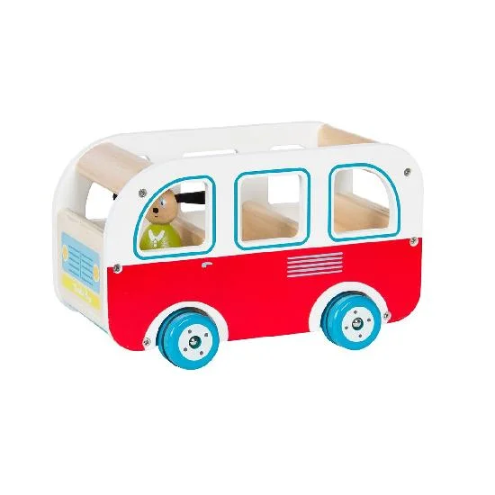 safe wooden toys for babies              Moulin Roty grande famille bus