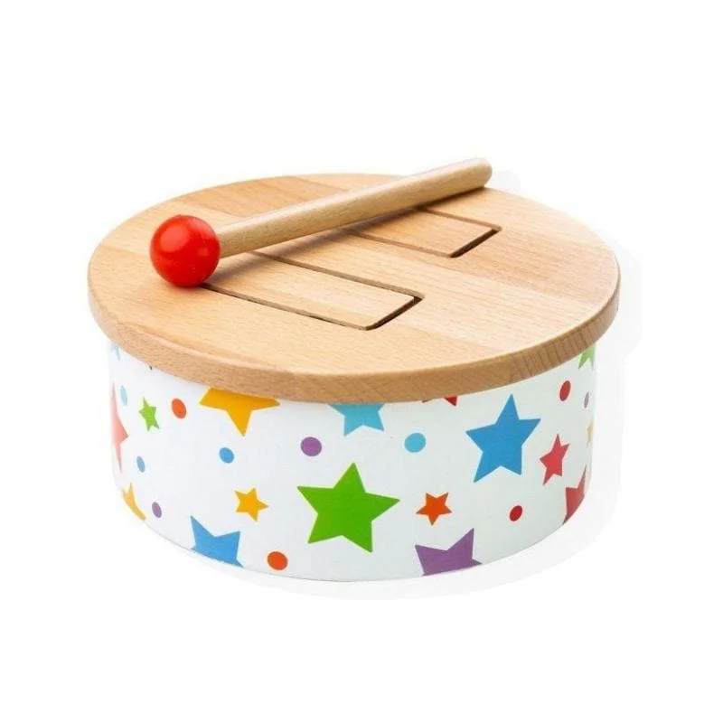 play-value packed wooden toys                   Starry Wooden Drum