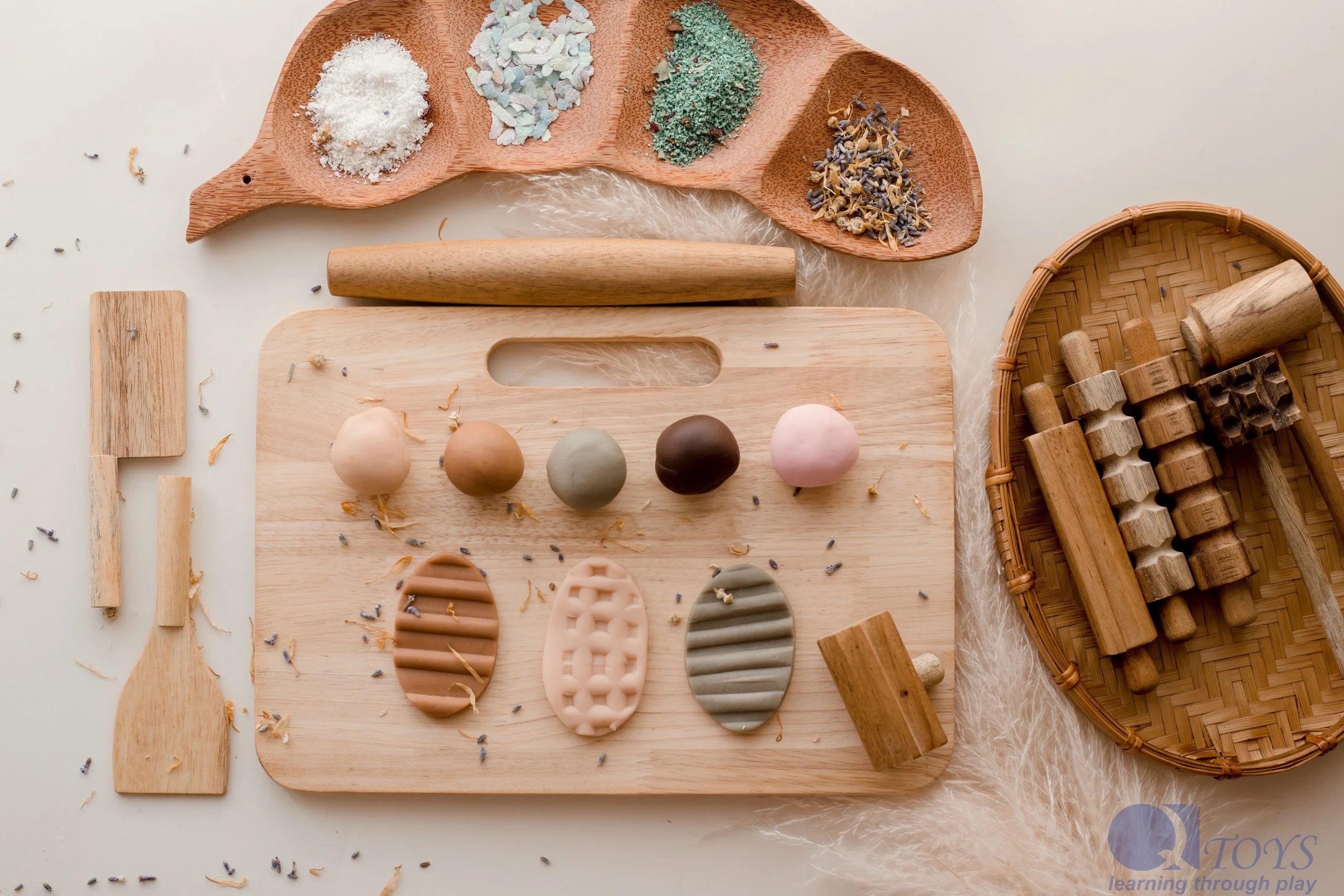 environmentally conscious wooden toys                 Wooden Play Dough Kit
