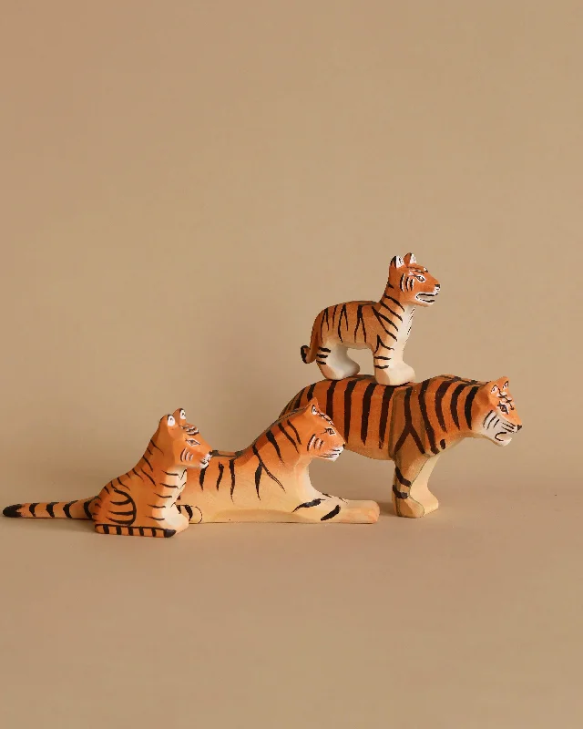 thoughtfully crafted and safe wooden toys                   Bumbu Wooden Tiger Set