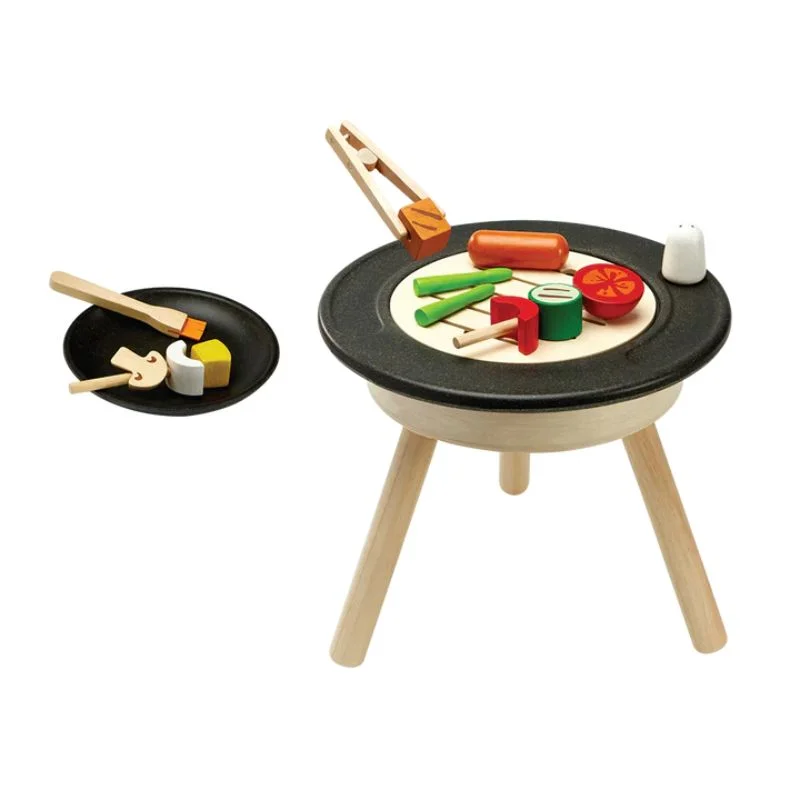 safe and child-appropriate wooden toys for different stages of development                   BBQ Playset