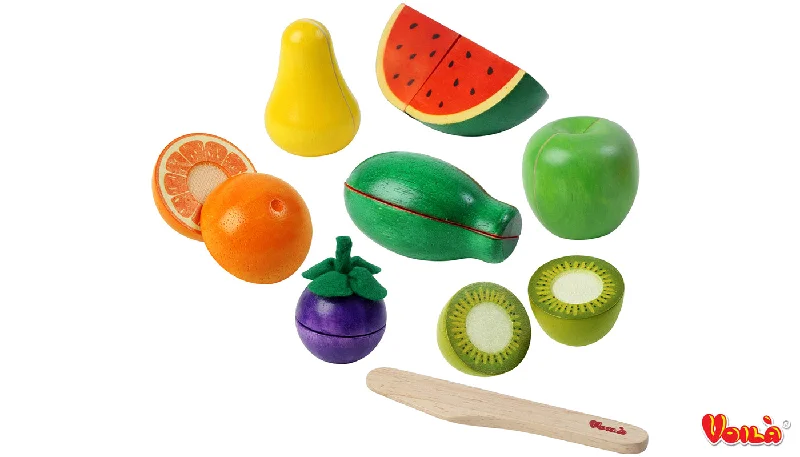 enchanting and magical wooden toys that spark the imagination                   Voila 033G Chop Chop Fruit Set