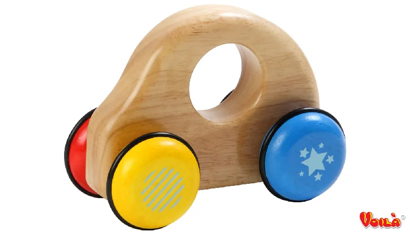 sturdy and long-lasting wooden toys for active play                   Voila 105N Roll "N" Roll - blue, yellow