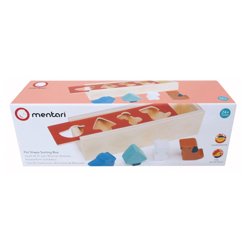 robust and durable wooden toys that withstand the test of time                   Mentari Wooden Pet Shape Sorting Box