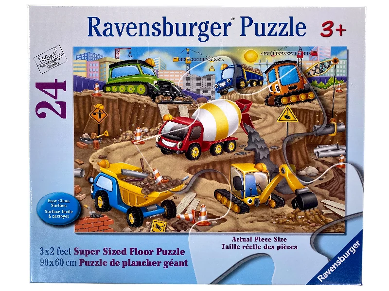 Thought-provoking puzzles Construction Fun 24 Piece Floor Puzzle
