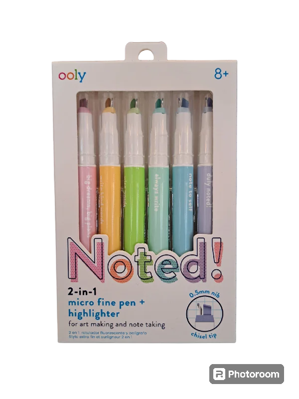 Challenging puzzles Noted! 2-in-1 Micro Fine Pen and Highlighter