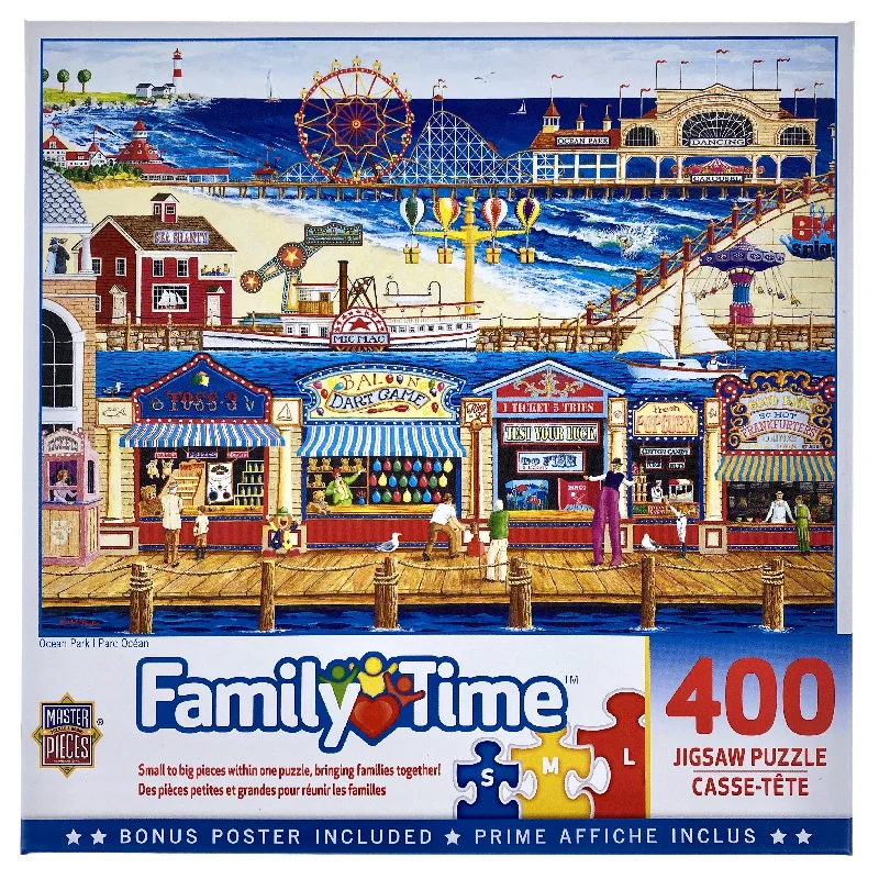 Age-appropriate puzzles Ocean Park 400 Piece Family Time Puzzle
