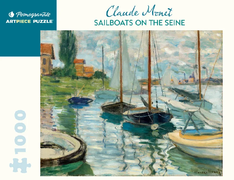 Challenging puzzles Sailboats On The Seine - 1000 Piece Claude Monet Puzzle