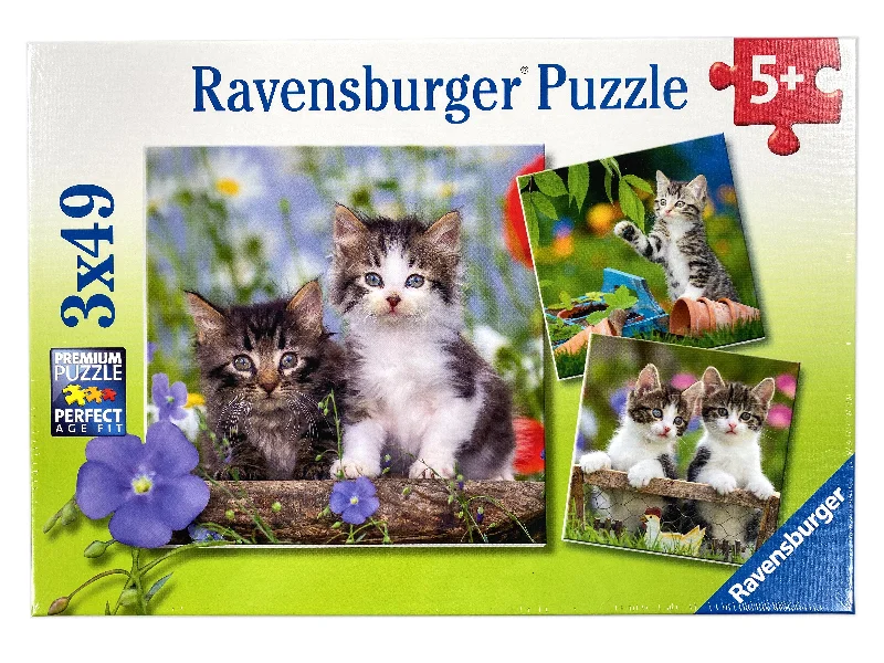 Engaging puzzlesTiger Kittens - 3x49 Piece Puzzles