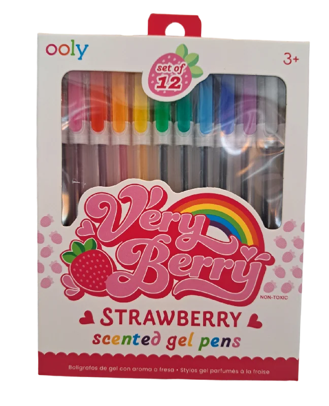 Relaxing games Very Berry Strawberry Scented Gel Pens