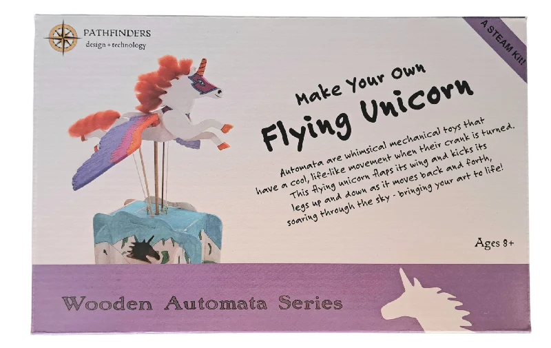 Thought-provoking puzzles Wooden Automata Series - Unicorn